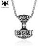 Collar de Acero de Titanio Martillo de Thor Estilo Nórdico Retro Transfronterizo Personalidad Nicho Dominante Artístico Moderno Accesorios para Hombre