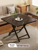 Mesa plegable, Mesa de comedor para uso doméstico, Mesa para apartamentos pequeños, Mesa redonda simple, Mesa portátil para viviendas de alquiler, Mesa portátil para exteriores para montar puestos, Mesa cuadrada para comer