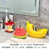 Estante de Almacenamiento para Cepillo de Dientes Eléctrico de Cerámica Apple Lavabo del Baño Tocador Pasta de Dientes Base para Cepillo de Dientes Flor de Seda