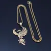 Nueva Moda Acero Inoxidable Corte Animal Fénix Colgante Collar Electrochapado No Descolorante Cadena Clavícula Animal Transfronterizo