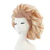 Gorro de Satén Imitación Seda con Correa Suave Ajustable, Gorro de Noche, Adecuado para Dormir, Gorro con Correa para Cabello Rizado
