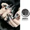 Accesorios para arte de uñas estilo punk vintage, juego mixto de remaches, cruces, Chrome Hearts, aleación, accesorios para uñas K-gun blanco negro