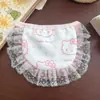 Baberos de dibujos animados hechos a mano para mascotas estilo japonés y coreano más vendidos, lindos baberos con ribete de encaje para gatos, perros y perros pequeños a medianos