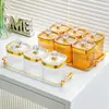Novo Recipiente Plástico Quadrado Selado de Alta Qualidade para Armazenamento de Alimentos para Grãos e Cereais, Pote Doméstico para Alimentos, Caixa de Armazenamento de Frutas Secas para Cozinha