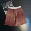 Shorts de Tricô Estilo Étnico Havaiano para Homens, Roupa de Verão, Calças de Praia Estilosas Estilo Americano, Shorts Casuais Largos de Cinco Pontos