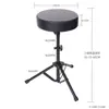 Banco Ajustável para Bateria de Jazz, Cadeira de Bateria, Instrumento Rotativo Redondo para Performance Eletrônica, Pedal de Percussão para Bateria