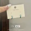 Brincos de Argola Pequenos Verdes com Gotejamento de Óleo, Moda Europeia e Americana, Brincos Estilosos e Versáteis, Brincos de Material Atacado, Franja