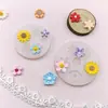 Molde Redondo de Silicona de Flor Pequeña 3D con Múltiples Compartimentos Margarita Girasol Flor de Cinco Pétalos Molde para Jabón Hecho a Mano Decoración de Fondant