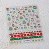 Pegatinas para Uñas de Atmósfera Navideña Color Crema Vintage Ts-3865 Infantil Dopamina Dibujos Animados Serie Navideña