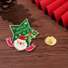 Broche de Navidad dibujos animados insignia de Navidad decoraciones insignia de Papá Noel y renos decoraciones para mochila accesorios