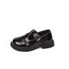 Sapatos de Couro Estilo Japonês para Meninas 2026 Novo Modelo Primavera e Outono Infantil Sola Macia Retro Bico Redondo Estilo Escolar Planos Sapatos de Estudante