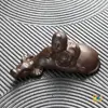 Adorno de Mascota de Té Búfalo de Agua Pequeño de Arcilla Púrpura, Juego de Té Kung Fu de Arte del Té, Juguete de Té, Accesorio Giratorio para la Bandeja de Té, Se Puede Usar para Nutrir la Mano