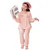 Pijama Infantil Primavera y Otoño 2026 Princesa Dulce y Linda con Volantes de Algodón Ropa Casual para Casa Conjunto de Dos Piezas para Niños Mayores