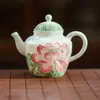 Tetera de Cerámica del Fabricante para Preparar Té en Casa, con Textura de Mármol Blanco, con Diseño de Separación de Té y Agua, Tetera Única para Juego de Té Kung Fu, Tetera Ruyi