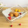 Cesta de Armazenamento Tecida de Arame de Ferro Cesta de Armazenamento para Lanches e Diversos Cesta de Armazenamento para Frutas e Pão Cesta de Mão Feita à Mão
