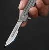 Bisturí de Acero Inoxidable Bisturí Plegable Desmontable Caja Exprés Cuchillo Mini Cuchillo de Tallado Portátil Cuchillo de Arte