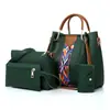 Bolsas para Mujer 2024 Nuevo Conjunto de Cuatro Piezas de Moda Europea y Americana: Bolso Tote, Bolso de Hombro, Bolso Cruzado, Bolso Cubo, Bolso de Mano Mult piez