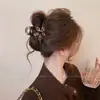 Pinza para el Cabello con Estampado de Leopardo y Flores de Estilo Nuevo 2025 para Mujer, Pinza Grande de Gama Alta para Peinados Recogidos en la Parte Trasera de la Cabeza, Pinza de Tiburón de Gran Capacidad