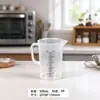 Taza Medidora de Plástico con Asa Completa para Serigrafía con Escala Medidora Transparente Tubo de Gran Capacidad para Té de Burbujas Horneado Grado Alimenticio Herramienta Especial