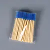 Cepillo Desechable para Pestañas con Mango de Bambú Varilla de Bambú de Colores Peine para Pestañas Cepillo para Cejas Cepillo de Tornillo Herramienta para Injerto de Pestañas
