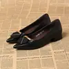 Zapatos de tacón grueso para ir al trabajo, zapatos de vestir 2026 Primavera/Verano, nuevos tacones altos para mujer, boca poco profunda, versátiles, de cuero, punta fina, suela suave, zapatos de trabajo
