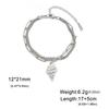 Moda Simple Tentación de Comida Damas Chica Pulsera Romántica Corte Acero de Titanio Colgante de Helado Pulsera de Acero Inoxidable