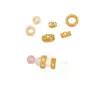 Relleno de Oro de 18 Quilates Oro Real Agujero Grande Flor de Diamante Cuentas Espaciadoras DIY Flor Trébol Pulsera Rueda Cuentas Material para Cuentas