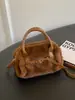 Bolsa Esponjosa para Mujer 2026 Nuevo Otoño/Invierno Bolsita para Cosas de Uso Diario Moda Versátil Felpa Bolso de Hombro Único Cruzado