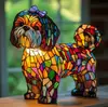 Adornos de resina de la nueva serie de perros transfronterizos, luz nocturna LED, arte, estatua de animal, decoración creativa para el hogar, escritorio