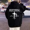 Moletom com Capuz Retro Americano Masculino Outono e Inverno com Forro de Fleece Estilo Hong Kong Moda Casal Oversized Top Pesado