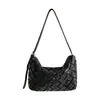 Bolsa de Tecido Artesanal Relaxada Estilo Novo 2026 para Mulheres, Bolsa Hobo Simples Estilo Coreano para o Dia a Dia, Bolsa de Ombro Único para Axila de Nicho para Mulheres