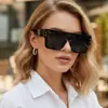 Gafas de Sol Integradas Hip-Hop de Marco Grande con Remaches Retro Europeas y Americanas, Protección Solar Personalizada de Moda para Exteriores, Gafas de Sol de Tendencia Transfronterizas