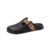Chinelos Baotou para Mulheres, Uso Externo de Verão e Primavera, Modernos e Versáteis, Antiderrapantes, Slip-Ons Preguiçosos, Sandálias Macias para Casa de Casais