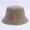 Chapéu de Pescador Lavado Retrô Transfronteiriço da Amazon Simples Tendência Unissex Versátil Dobrável Chapéu Balde de Jeans Moda