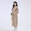 Bata de Baño de Lujo con Estampado de Leopardo y Solapa Transfronteriza para Mujer, Ropa de Casa Cálida de Coral Fleece para Otoño e Invierno, Bata Larga