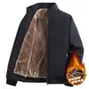 Nueva chaqueta de algodón ejecutiva de Amazon transfronteriza para hombre, adecuada para mediana edad y ancianos, con acolchado adicional de algodón para mayor calidez, en color rojo