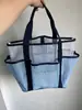 Bolsa de Malla Portátil para Natación Gran Capacidad Baño Fitness Neceser Múltiples Bolsillos Malla Almacenamiento de Traje de Baño Bolsa de Viaje para Playa