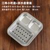 Plato para Barbacoa estilo Coreano 304 con Plato de Sabores de Tres Compartimentos Drenaje Plato para Dumplings Plato Picante Plato para Barbacoa Plato para Bistec
