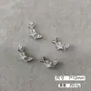 Arte de Uñas Transfronterizo Ultra Brillante Circonita Lazo Plateado Decoración de Uñas Celebridad de Internet Popular Venta Caliente Mariposa Pequeña Accesorios para Uñas Al por Mayor
