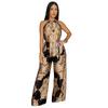 20180 Especial Transfronterizo para Amazon Comercio Exterior Europeo y Americano Verano de Mujer Estampado Sexy Sin Espalda Sin Mangas Pantalones Nuevo