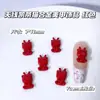 Máquina de Nuevo Producto Hello Kitty Joyería de Aleación para Uñas Arte de Uñas Dibujo Animado Lindo Kt Otoño e Invierno Color Café Decoración de Uñas Roja