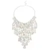 Collar de Borlas Completamente Incrustado de Diamantes Estilo Europeo y Americano para Banquete de Bodas de Novia Collar Elegante de Moda de Gama Alta con Pedrería para Mujer