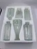 Juego de Jarrones de Vidrio al por Mayor en Stock, Jarrones Pequeños de Vidrio Transparentes, Decoraciones de Restaurante de Alta Gama, Arreglo Floral, Colorido y Sofisticado