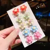 Aretes para Niños Clips para Orejas Sin Agujeros en las Orejas Princesa Niñita Lindo Flor Aretes Anti-Dolor Moda Trendy Mostrar Primeras Joyas