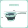 Cuchara de Agua Plegable Multifuncional para el Hogar con Mango Largo Se Puede Colgar Cucharón de Agua de Plástico Baño Champú Cocina Cuchara de Baño Cuchara de Agua para Cocina