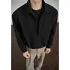 Outono 2026 Novo Estilo Estilo Hong Kong Tamanho Grande Falso Duas Peças Camisa de Manga Longa M-5X HC26734-TeP23
