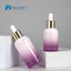 Fábrica 30ml 50ml redondo ombro essência conta-gotas garrafa de óleo essencial de planta cosmético ácido hialurônico estoque garrafa