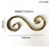 Flor de Puerta Estilo Europeo Acero Inoxidable Flor en S Cabezas Grandes y Pequeñas Arte Titanio Dorado Flor para Puerta Principal y Ventana Tubería Curva Accesorios Decorativos para Pasamanos de Escalera