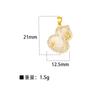Acessórios de zircônia inteligente com microincrustação Coroa de floco de neve Flor Coração Gota d'água Pingente de cobre DIY Acessórios para pingente de colar e brincos