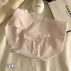 Ropa interior de verano con parte inferior bacteriostática 7A para mujer, cómoda, sin dejar rastro, para estudiantes, cintura media, color a juego, transpirable, agradable para la piel, para viajes